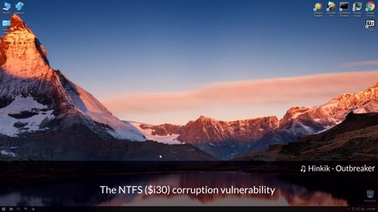 NTFS disk corruption bug (cd C $i30 $bitmp)