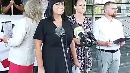 Konferencja spod Kuratorium w obronie szkół.  (Katowice 29. 08. 2024)