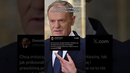 DONALD TUSK STANĄŁ W OBRONIE JERZEGO OWSIAKA
