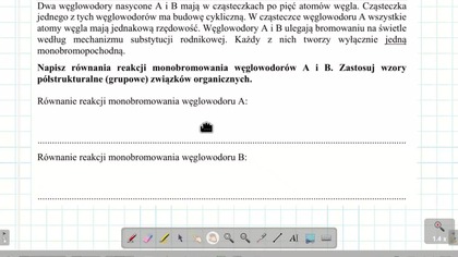 ZADANIE 22 CKE 2020 CZERWIEC(MAJ) BROMOWANIE ALKANU I CYKLOALKANU ff