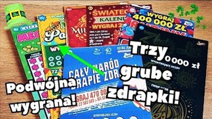 Zdrapki Lotto  Mix za 100zł i 3 grube zdrapy!  Ufff a już myślałem.... 