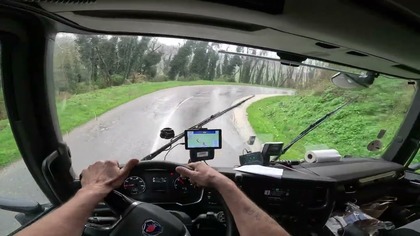 Jazda ciężarówka nagranie tkz.  POV  z oczu 