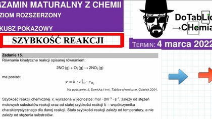 R&oacute;wnanie kinetyczne reakcji opisanej r&oacute;wnaniem: 2NO (g) + O2 (g)  2NO2 (g) SZYBKOŚĆ REAKCJI.  ZADANIE 15 CKE 2022 MARZEC.  do tablicy.  