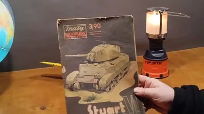 #@garazb301 #live Mały Modelarz 3/90 Czołg M5A1 StuartVI 1:25 #papercraft #paper #szczytno #modele