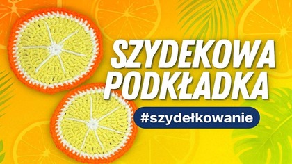 Szydełkowa podkładka w kształcie pomarańczy  | Crochet Orange Coaster Tutorial #581 PL/ENG