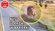 Wypadek busa na autostradzie A1.  STOP PIRAT