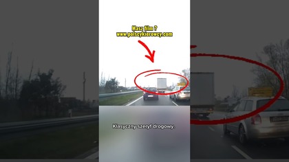 Szeryf drogowy zablokował lewy pas i trafił na policję  #policja #droga