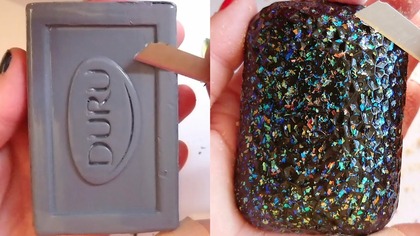 Soap Carving ASMR Relaxing Sounds no talking Satisfying ASMR Video #soapcarving #carvingsoap #acmp