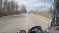 Nietypowy wypadek na motorze