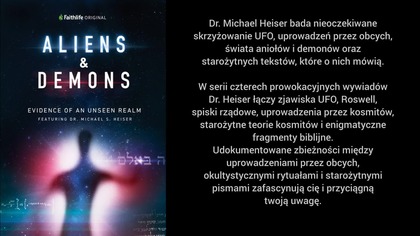 Dokument z udziałem dr. Michaela S. Heisera  biblisty i eksperta od język&oacute;w starożytnych  kt&oacute;ry analizuje zjawiska UFO, porwań przez obcych oraz manifestacji demonicznych w świetle Biblii i pozabiblijnych tekst&oacute;w (Księga Henocha, starożytne mitologie, apokryfy).

W filmie om&oacute;wione są powiązania między Nefilim, Rephaim, Watchers (Obserwującymi), duchami zmarłych, a wsp&oacute;łczesnymi zjawiskami określanymi jako paranormalne. Dr Heiser wskazuje też, że narracja UFO była wykorzystywana jako przykrywka dla tajnych program&oacute;w wojskowych.

Dokument oparty na książkach: The Unseen Realm, Demons, Reversing Hermon.

 Napisy PL
 Tłumaczenie: Jezus  drogą, prawdą i życiem
 Czas trwania: 1h 16 min