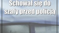 Schował się do szafy przed policją.  Okazał się poszukiwany