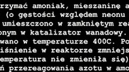 Aby otrzymać amoniak, mieszaninę azotu i wodoru o gęstości względem neonu Zadanie 19 Nowa Era 2024