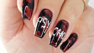 Halloween 2019 #1 psycho nails / Eveline Cosmetics