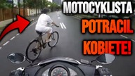 MOTOCYKLISTA POTRĄCIŁ KOBIETĘ! - GŁUPI, AGRESYWNI I SZALENI LUDZIE VS MOTOCYKLIŚCI!