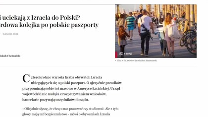 Dlaczego Izraelczycy ubiegają się o polskie paszporty? #shorts