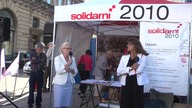 Ewa Kurek pod namiotem Solidarnych 2010