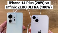 iPhone (20W) vs Infinix (180W) #shorts