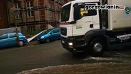 Gorzów pod wodą.  Przez miasto przeszła burza z ulewą