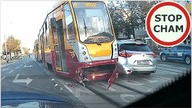 Kolizja z tramwajem - nieudane zawracanie w Łodzi #1242 Wasze Filmy