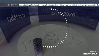 ČT1 - Minuta ciszy i "Ud&aacute;losti" o protestach dziennikarzy ČT (22. 06. 2026) - test ElevenLabs AI Dubbing