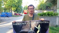 Protest antypsychiatryczny przed szpitalem wolskim.