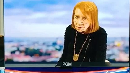 Publicystka Alwida Bajor w Studiu Wilno, TVP Wilno