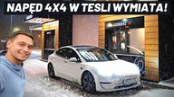 Podroz Tesla podczas SNIEZYCY  Co chwilę NOWE stacje! 