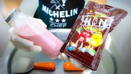 ASMR - oddly satisfying m&ms Ice Cream Rolls with many Colors