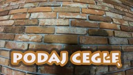 Nowoczesny salon w stylu loftowym.  Montaż oryginalnej cegły ciętej z lica.