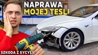 Wymieniamy PRAWIE CAŁY PRZÓD W MOJEJ TESLI po kolizji we Włoszech i event Mercedesa G580! 