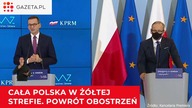 Cała Polska w żółtej strefie.  Rząd ogłasza powrót niektórych obostrzeń
