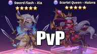 PvP Scarlet Queen Halora & Sword Flash Xia Idle Heroes PL