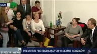 Protestujący rodzice os&oacute;b niepełnosprawnych vs Donald Tusk (21.03.2014)