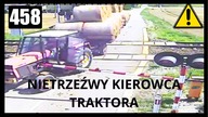 Nietrzeźwy traktorzysta na przejeździe kolejowym