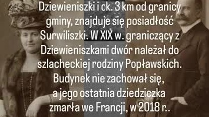Dziewieniszki - Surwiliszki.  Szlachecki dwór Popławskich.  Surviliškės.  Poplavskių dvaras.