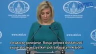 Rzecznika prasowa rosyjskiego MSZ - Maria Zacharowa odkryła karty w grze globalnym głodem