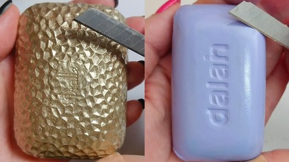 Soap Carving ASMR Relaxing Sounds no talking Satisfying ASMR Video #soapcarving #soapcuttingvideo