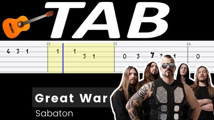  Great War (Sabaton) - melodia TAB (gitara)  NUTY W OPISIE 