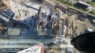 Betonowanie żurawiem na wysokości 70 metrów