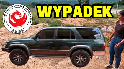 Wjechałem w wozek sasiada.  Wypadek 4runnerem
