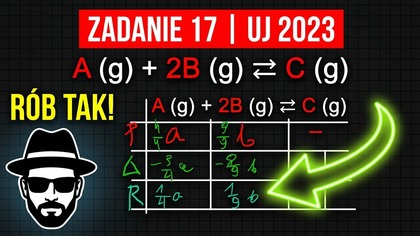W reaktorze o objętości 1 m^3 umieszczono a moli reagenta A...  | ZADANIE 17 UJ 2023 WRZESIEŃ