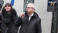 Włodzimierz Skalik na proteście STOP PISWIGILACJI Polaków! Obserwujemy wasze NIECNE poczynania!