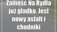 Zamość: Na Rydla już gładko.  Jest nowy asfalt i chodniki