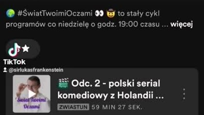 Listen On Spotify: Świat Twoimi Oczami 