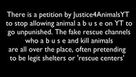 Petition to stop animal abue on YT