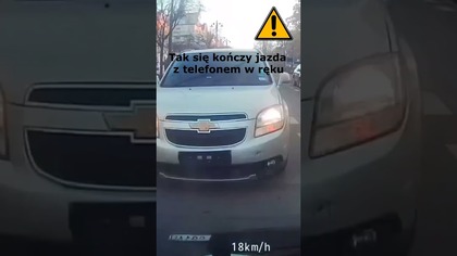 Haha! Tak się kończy jazda z telefonem w ręku #shorts #rikordwidjo