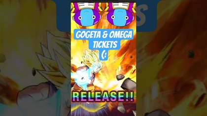 TICKET SUMMON OMEGA SHENRON SSJ4 GOGETA DBZ DOKKAN BATTLE SHORT