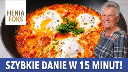 Jajka duszone w pomidorach.  Szybkie danie z patelni!