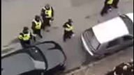 Kibicie po aresztowaniu przez policję
