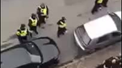 Kibicie po aresztowaniu przez policję
